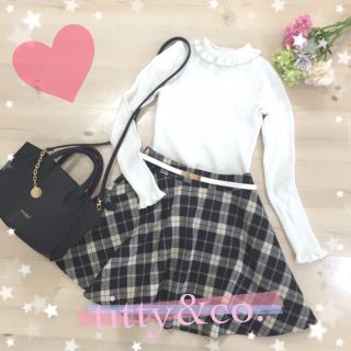 ティティアンドコー(titty&co)の送料0円♡titty&coのスカート♡ハイネック付(セット/コーデ)