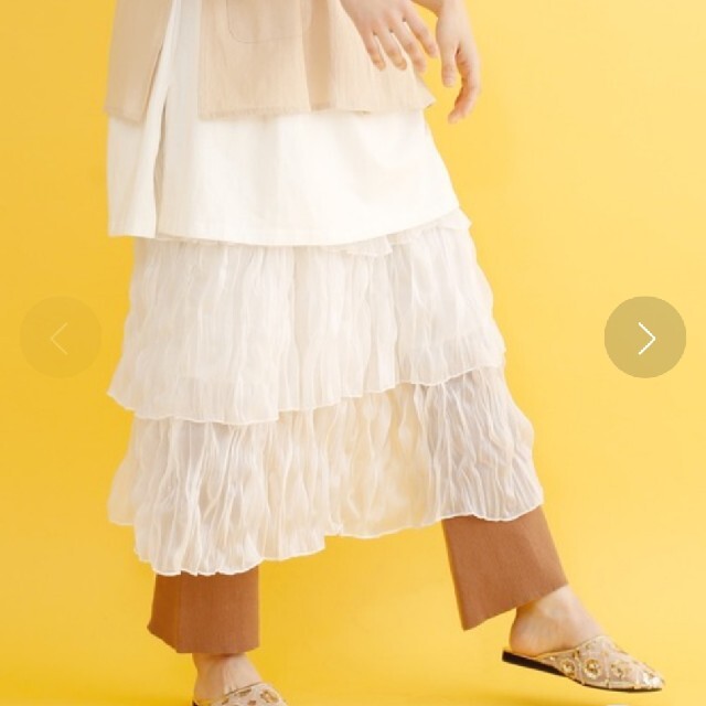 merlot(メルロー)のmerlotシアーティアードスカート レディースのスカート(ロングスカート)の商品写真