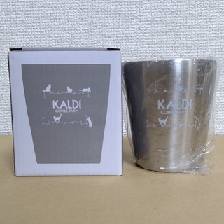 カルディ(KALDI)の＊カルディ＊　猫の日バッグプレミアム　ステンレスタンブラー(タンブラー)