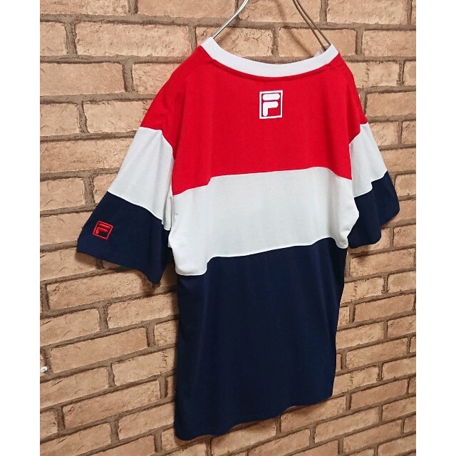 FILA(フィラ)のFILA フィラ メンズ フロント ロゴ トリコロール カラー 半袖 カットソー メンズのトップス(Tシャツ/カットソー(半袖/袖なし))の商品写真