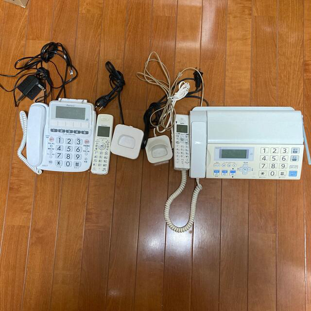 電話機　ファックス付き電話機　2セット　サンヨー　パイオニア インテリア/住まい/日用品のオフィス用品(OA機器)の商品写真