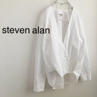 スティーブンアラン(steven alan)の★スティーブンアラン★カシュクールコットンシャツ 白(シャツ/ブラウス(長袖/七分))