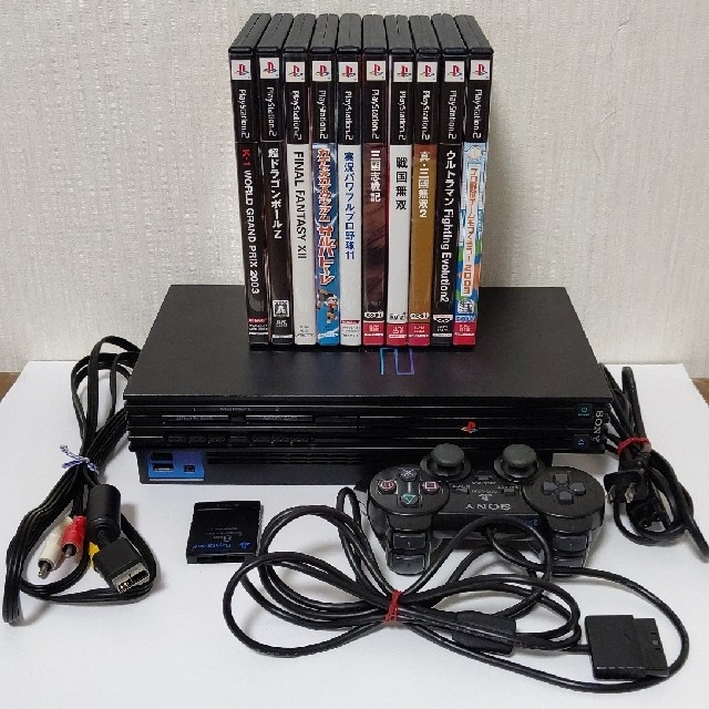 ‼️すぐ遊べる‼️ プレーステーション2 PS2 本体一式  ソフト10本セット