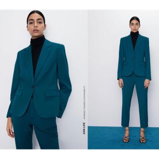 ザラ(ZARA)のZARA セットアップ 青 ブルー スーツ(セット/コーデ)