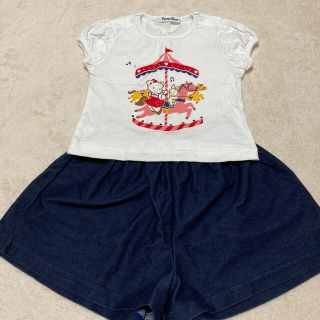 ファミリア(familiar)のファミリア♡Tシャツ＆キュロットセット(Ｔシャツ)