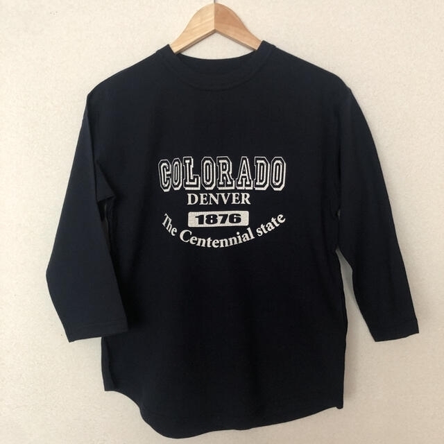 JOHNBULL(ジョンブル)の未使用 ジョンブル ライトスウェットシャツ COLORADO カットソー 紺色 レディースのトップス(Tシャツ(長袖/七分))の商品写真