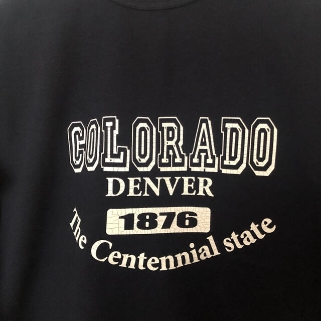 JOHNBULL(ジョンブル)の未使用 ジョンブル ライトスウェットシャツ COLORADO カットソー 紺色 レディースのトップス(Tシャツ(長袖/七分))の商品写真