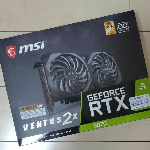 新品未開封 MSI VENTUS2X Geforce RTX 3070 10GBPCパーツ