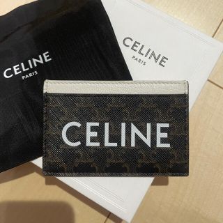 セリーヌ(celine)のセリーヌ　カードホルダー CELINE プリント トリオンフキャンバス(名刺入れ/定期入れ)