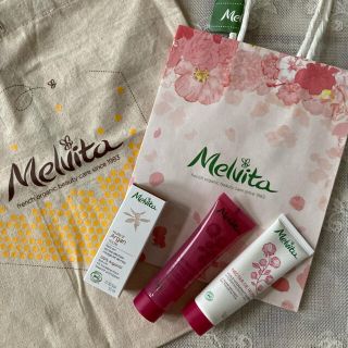 メルヴィータ(Melvita)の❤️Melvita メルヴィータ ギフトセット❤️ノベルティ巾着袋付き★送料込み(フェイスオイル/バーム)