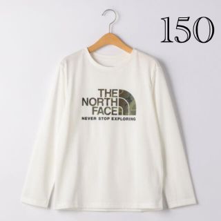 ザノースフェイス(THE NORTH FACE)のノースフェイス　ロンT キッズ　カモフラージュ　ホワイト　150(Tシャツ/カットソー)