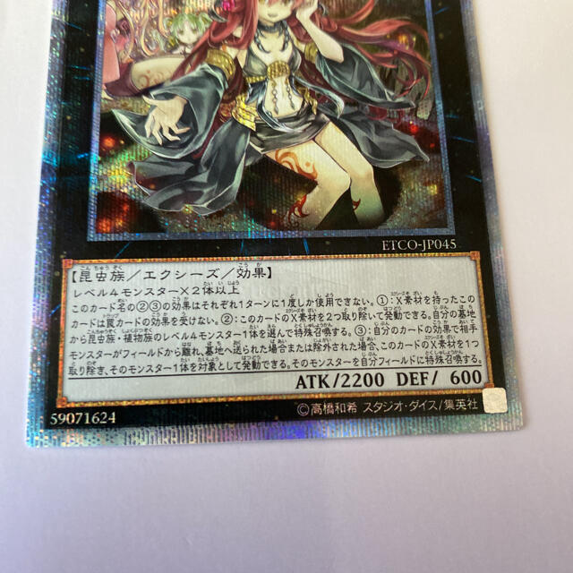 遊戯王(ユウギオウ)の【美品】遊戯王　アロメルスの蟲惑魔　20thシークレット　アロメルスの蠱惑魔 エンタメ/ホビーのトレーディングカード(シングルカード)の商品写真