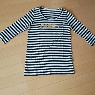 ローリーズファーム(LOWRYS FARM)の美品　ロゴT  ボーダー T  七分袖(Tシャツ(長袖/七分))