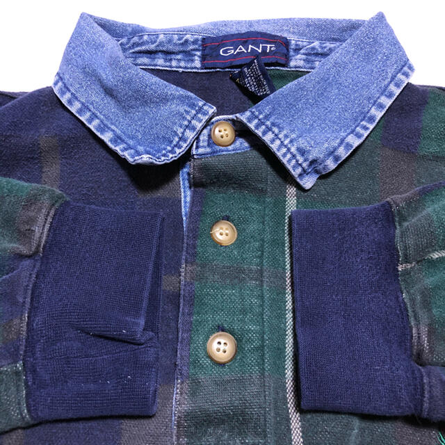 202 USA 古着 GANT 長袖 ポロシャツ XL メンズのトップス(ポロシャツ)の商品写真