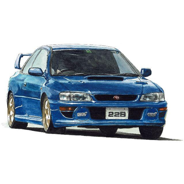 NC-1024インプレッサ22B/WRX限定版画直筆サイン額装●作家平右ヱ門 2