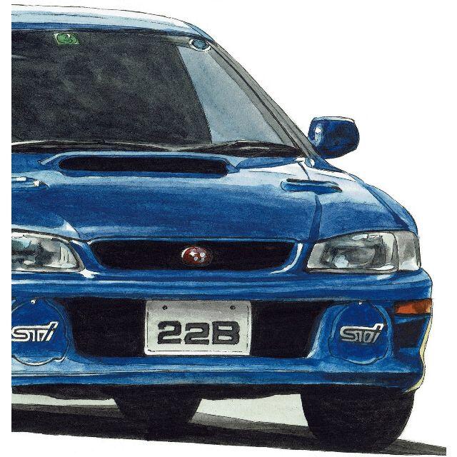 NC-1024インプレッサ22B/WRX限定版画直筆サイン額装●作家平右ヱ門 4