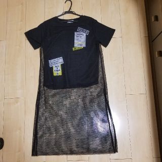 メッシュTシャツワンピース(Tシャツ/カットソー(半袖/袖なし))