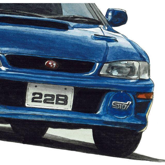 NC-1027インプレッサ22B STI限定版画 直筆サイン額装●作家平右ヱ門 8