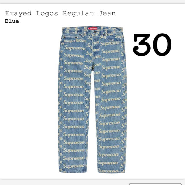 デニム/ジーンズSupreme Frayed Regular Jean 30