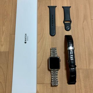 アップルウォッチ(Apple Watch)の6000円引可能！Apple Watch Series3 42mm 社外ベルト付(腕時計(デジタル))