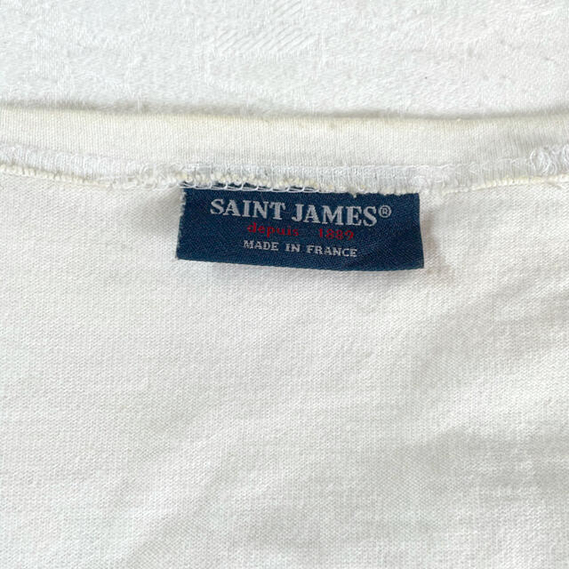 SAINT JAMES(セントジェームス)のSAINT JAMES レディースLサイズ　42  ストライプブルー レディースのトップス(カットソー(長袖/七分))の商品写真