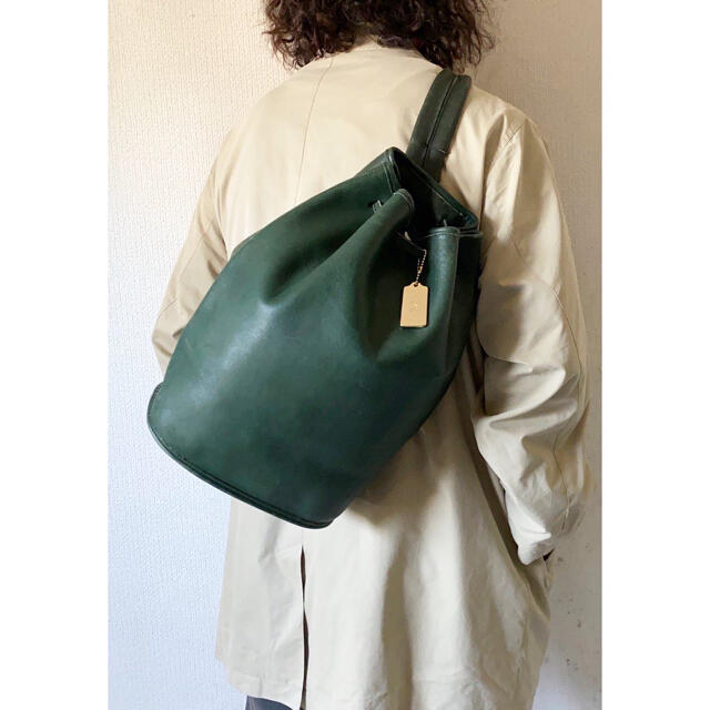 COACH - 希少モデル vintage old coach 巾着 バケツ ショルダーバッグ