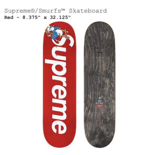 Supreme(シュプリーム)の★Supreme Smurfs Skateboard 新品未使用オンラインRED スポーツ/アウトドアのスポーツ/アウトドア その他(スケートボード)の商品写真