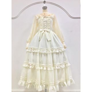 ■Metamorphose　ジャンパースカート　オフ白×バンビ