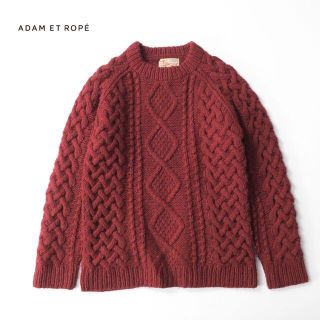 Adam et Rope' - アダムエロペ アラン模様ケーブル編みセーター/ウールの通販｜ラクマ