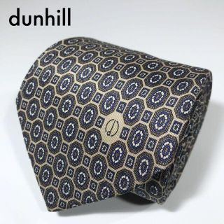 ダンヒル(Dunhill)のダンヒル イタリア製 高級シルク ネクタイ dロゴ 総柄 幾何学模様 楕円(ネクタイ)