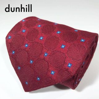 ダンヒル(Dunhill)の【はかぶ様】ダンヒル イングランド製 シルク ネクタイ 小紋柄 ブロックチェック(ネクタイ)