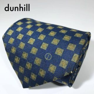 ダンヒル(Dunhill)のダンヒル イングランド製 高級シルク ネクタイ dロゴ ブロックチェック(ネクタイ)