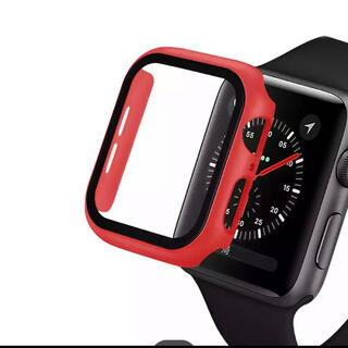 44 レッド　Apple Watch アップルウォッチ 保護 カバー ケース(モバイルケース/カバー)