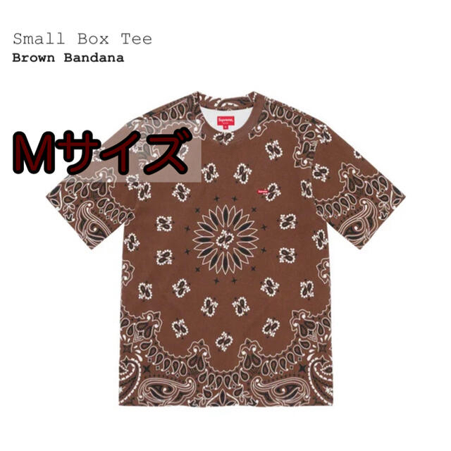 Supreme Small Box Tee Brown Bandana