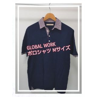 グローバルワーク(GLOBAL WORK)のP04 GLOBAL WORK、ポロシャツ、Mサイズ(ポロシャツ)