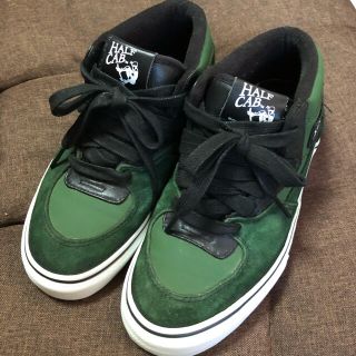 ヴァンズ(VANS)のVANS  HALF CAB 24.5cm グリーン(スニーカー)