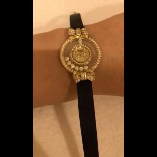 ショパール(Chopard)のショパールハッピーダイアモンド　全面フルダイア　リボン　⭐️(腕時計)