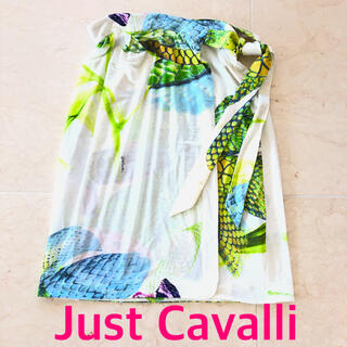 ジャストカヴァリ(Just Cavalli)の断捨離セール　美品　JustCavalli ジャストカヴァリ　　ラップスカート(ひざ丈スカート)