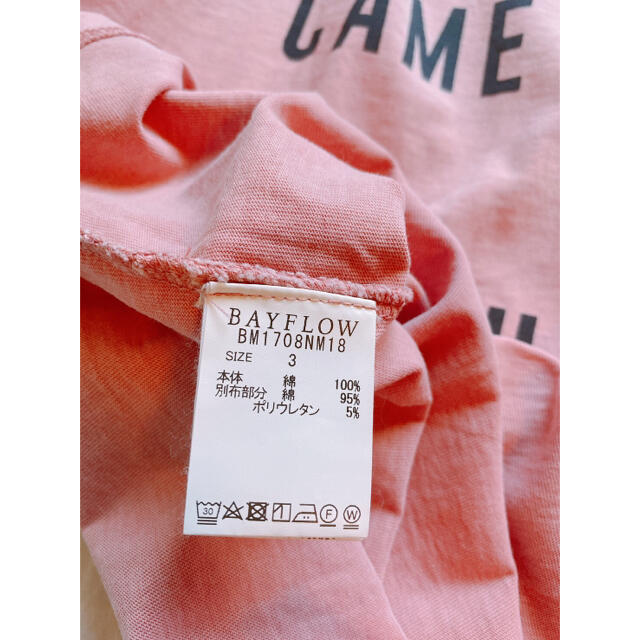 BAYFLOW(ベイフロー)のBayflow 長袖Tシャツ ピンク Mサイズ メンズのトップス(Tシャツ/カットソー(七分/長袖))の商品写真
