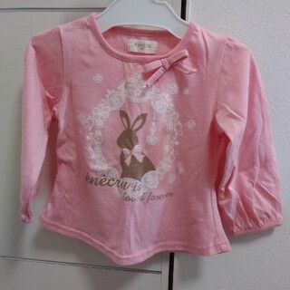 フーセンウサギ(Fusen-Usagi)のフーセンウサギ　ピンクTシャツ　90(Tシャツ/カットソー)