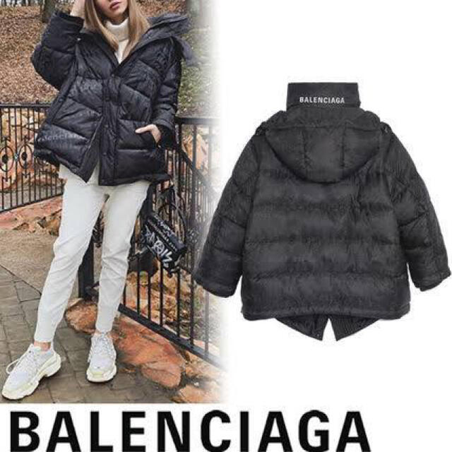 BALENCIAGA バレンシアガ スウィング PUFFER ダウン 黒ジャケット/アウター