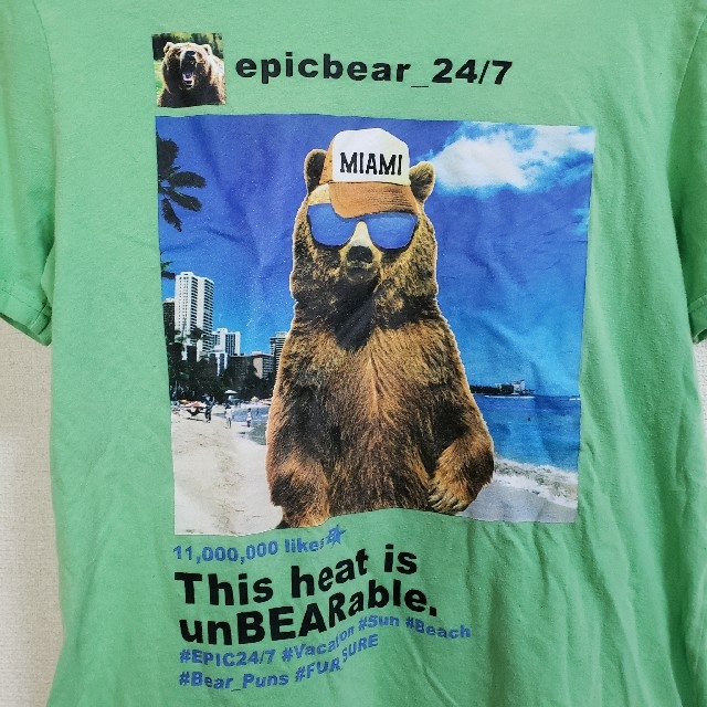 TM86 古着  BROTHERS EPIC GAME プリント Tシャツ 緑 メンズのトップス(Tシャツ/カットソー(半袖/袖なし))の商品写真