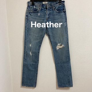 ヘザー(heather)のヘザー　デニム　ジーンズ　ダメージジーンズ(デニム/ジーンズ)