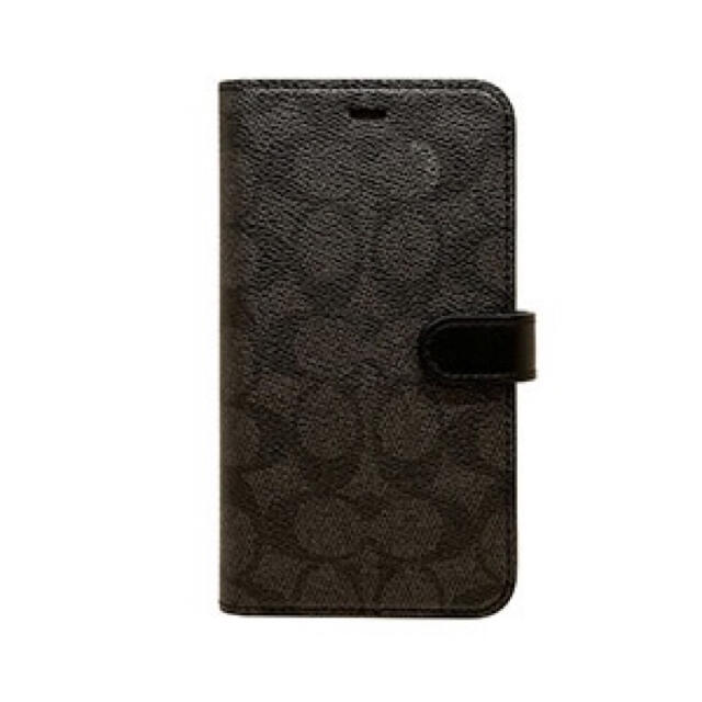 iPhone 11用 COACH（R）ブックタイプSIGNATURE Black