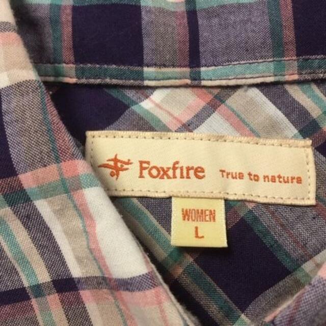 Foxfire(フォックスファイヤー)のFoxfire チェックシャツ 春夏　速乾！ レディース L レディースのトップス(シャツ/ブラウス(長袖/七分))の商品写真