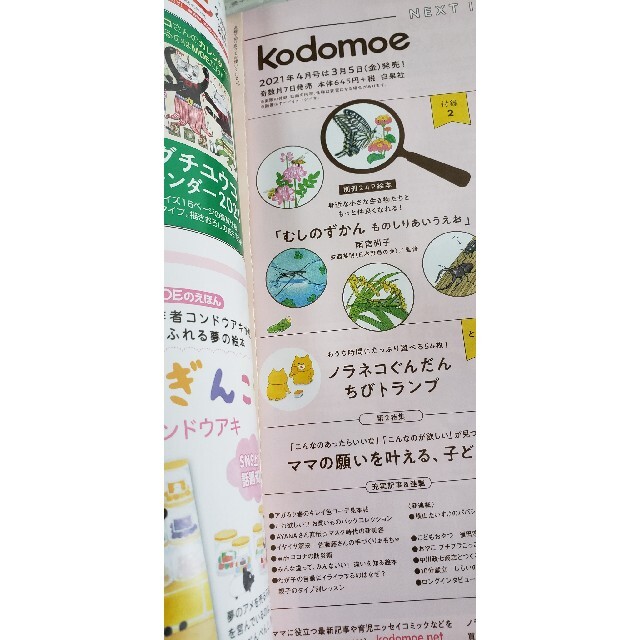 白泉社(ハクセンシャ)のkodomoe  2021年2月号　雑誌のみ エンタメ/ホビーの雑誌(ファッション)の商品写真