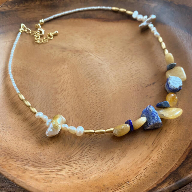 BEAUTY&YOUTH UNITED ARROWS(ビューティアンドユースユナイテッドアローズ)の［LIMITED SALE］stone necklace ハンドメイドのアクセサリー(ネックレス)の商品写真