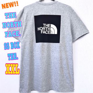 ザノースフェイス(THE NORTH FACE)の清涼感♪ ノースフェイス BOXロゴ Tシャツ ライトグレー XXL 3L(Tシャツ/カットソー(半袖/袖なし))