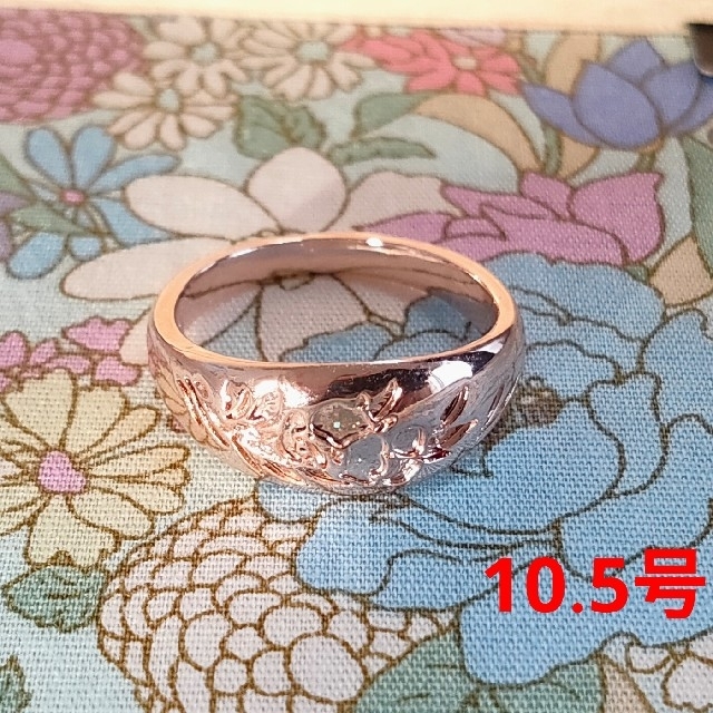 ゴールドリング 指輪 10.5号 ハワイアン ピンクゴールド レディースのアクセサリー(リング(指輪))の商品写真