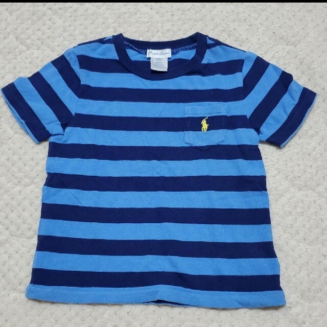 POLO RALPH LAUREN(ポロラルフローレン)の【美品】ラルフローレン　ポロシャツ　ボーダー　90 キッズ/ベビー/マタニティのキッズ服男の子用(90cm~)(Tシャツ/カットソー)の商品写真